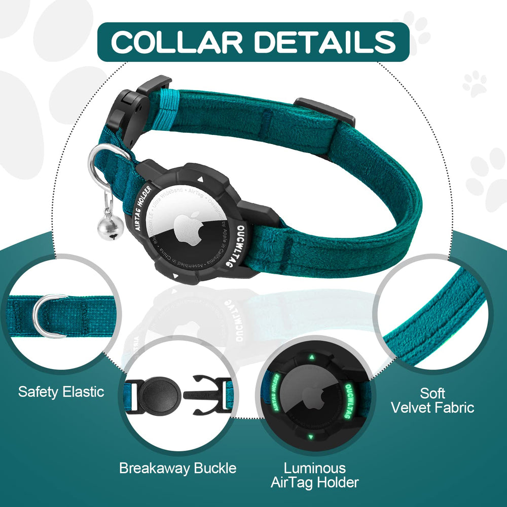 OUCWLTAG collar gato terciopelo suave para comodidad diaria