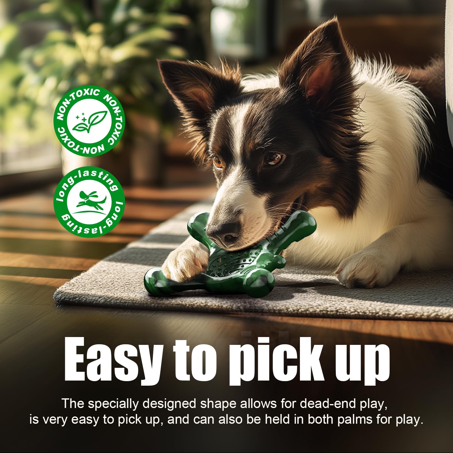 Ouilter juguete para perros pequeños con diseño ergonómico para morder.