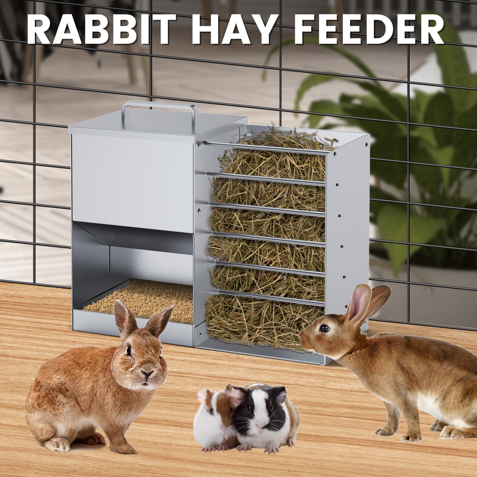 OUJIMAI apto para varios animales, alimenta comida seca de gatos, perros y conejos.