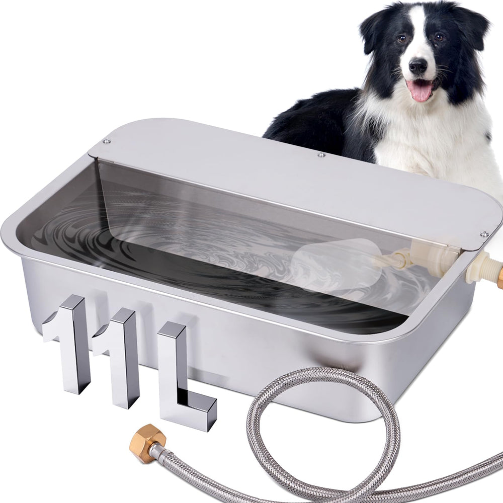 OUJIMAI bebedero automático para perros 3gal exterior, agua fresca para paseos y días soleados