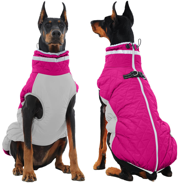 OUOBOB abrigo de invierno para perros, frente con cremallera para vestir fácil