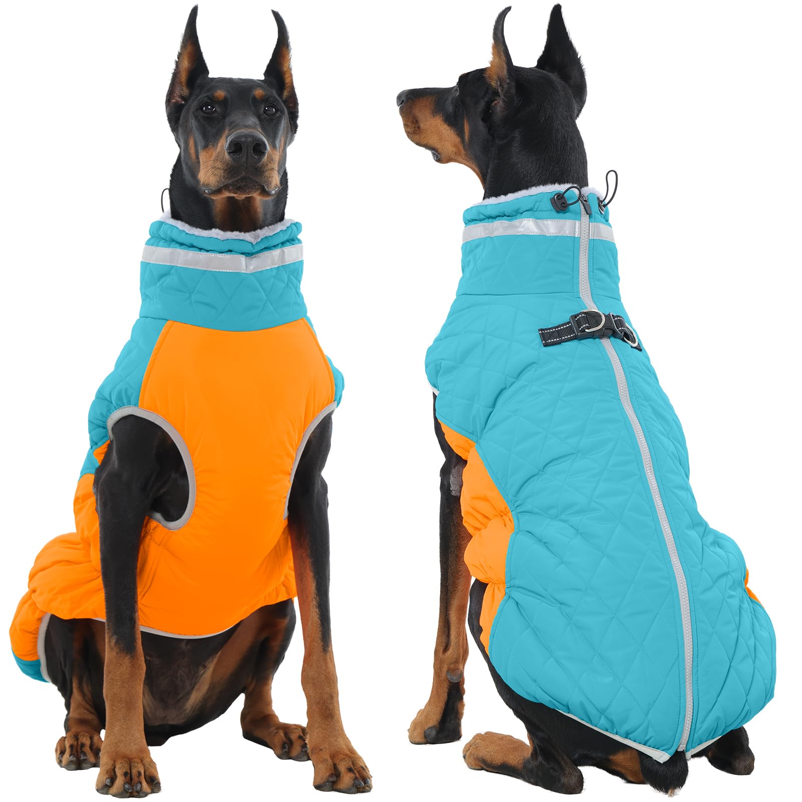 OUOBOB abrigo para perro grande con arnés integrado ofrece control seguro en paseos