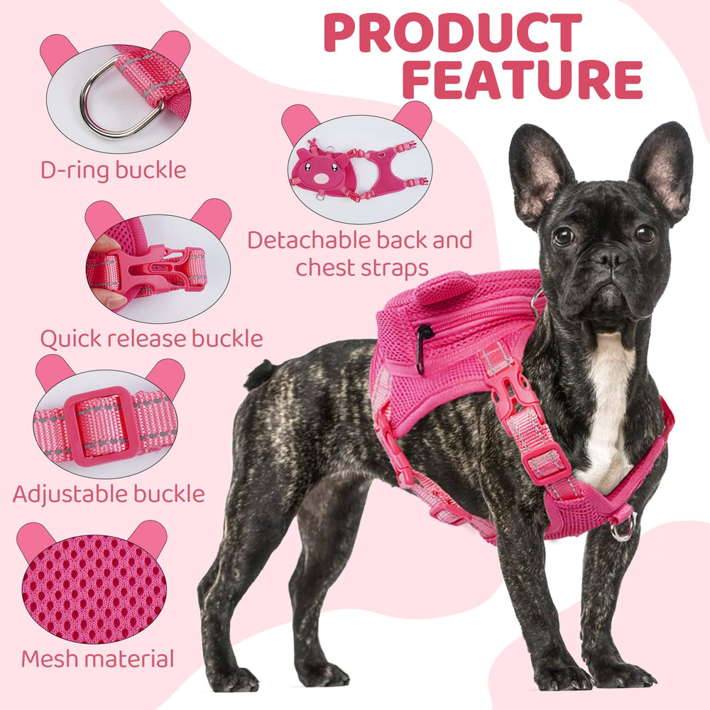 OUOBOB ajuste de arnés-mochila para perros, ofrece ajuste cómodo para paseos largos.