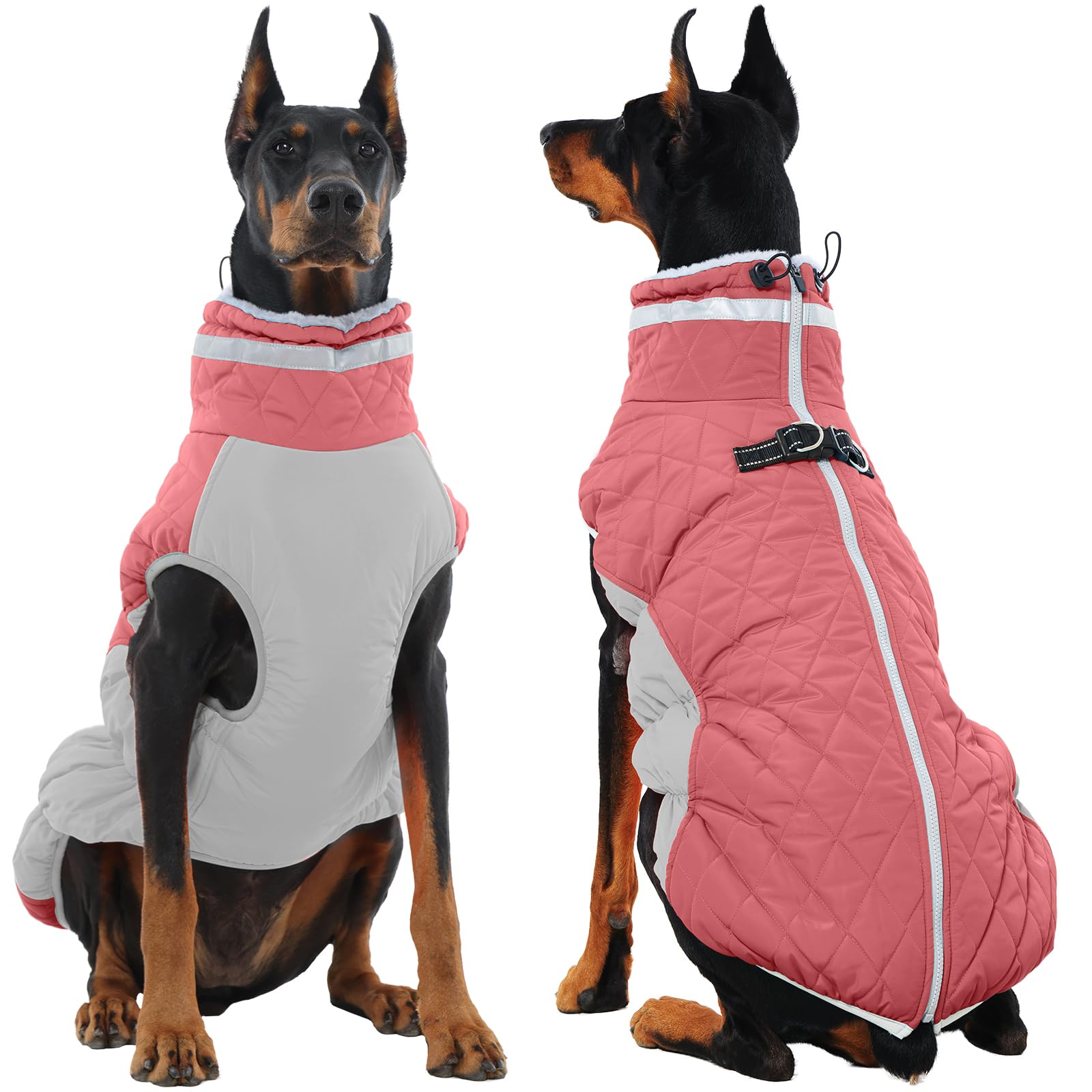 OUOBOB chaqueta para perros grandes protege contra lluvia y viento.