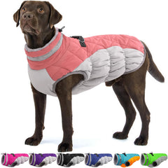 Chaqueta OUOBOB para perro XXL rosa, abrigo cálido y seco para paseos lluviosos.