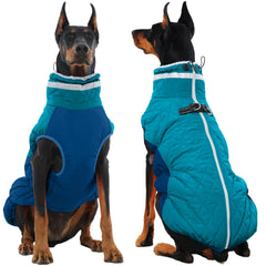 OUOBOB chaqueta para perros grandes con cierre trasero, fácil de poner en días fríos.