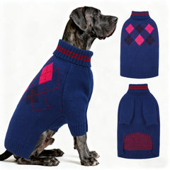 OUOBOB sudadera perro cuello alto azul para frío y comodidad