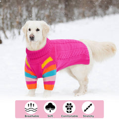 OUOBOB sudadera perro con ribetes arcoiris, toque festivo y cómodo