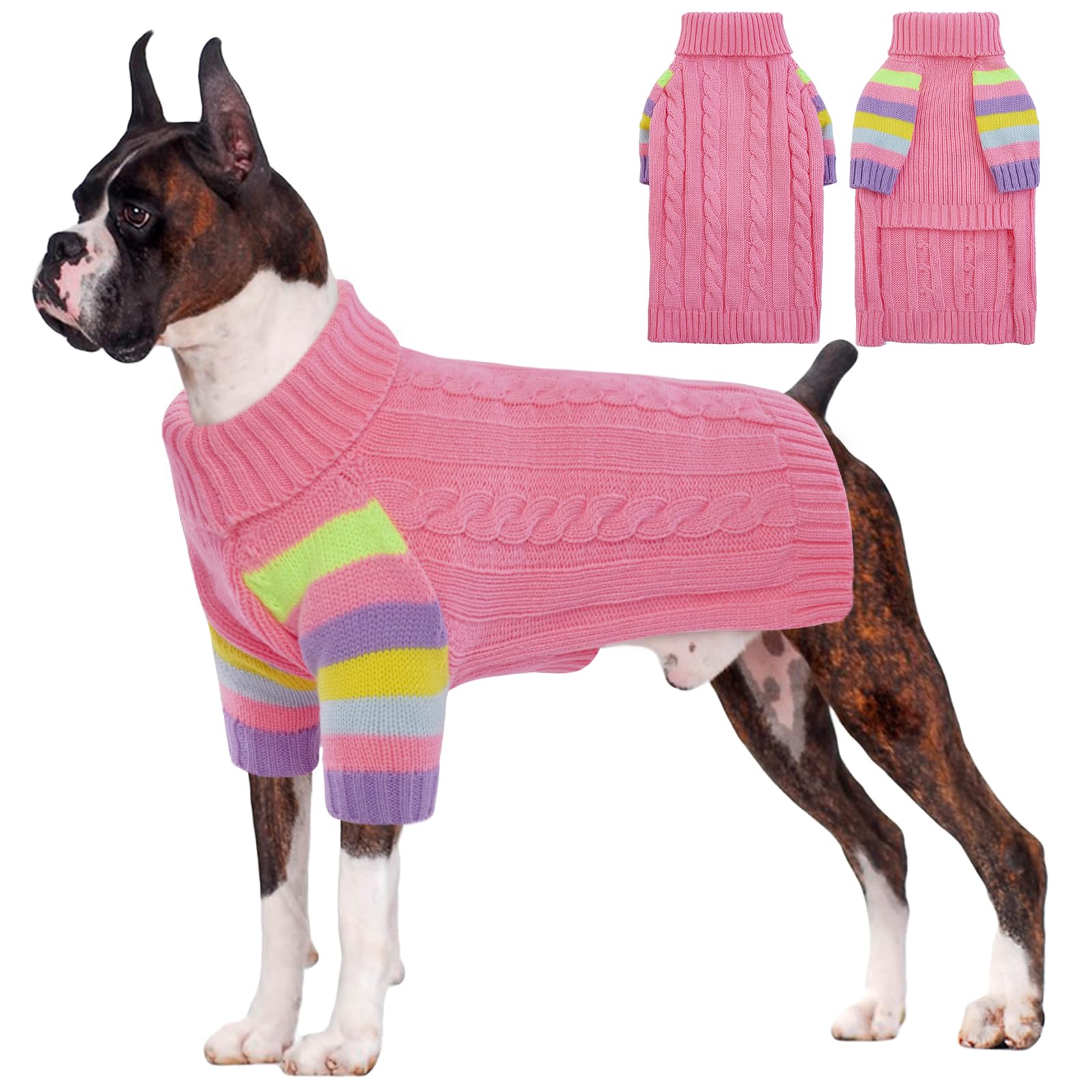 Sudadera OUOBOB XXL con cuello alto rosa para abrigo cómodo