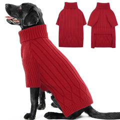 OUOBOB sueter-perro-cuello-alto-gigante: abrigo elegante para razas grandes.