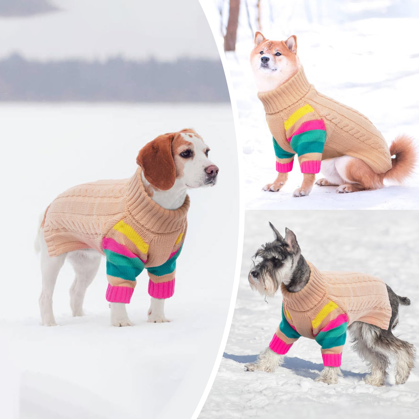 OUOBOB suéter XL para perros grandes, ajuste cómodo y práctico para caminar.