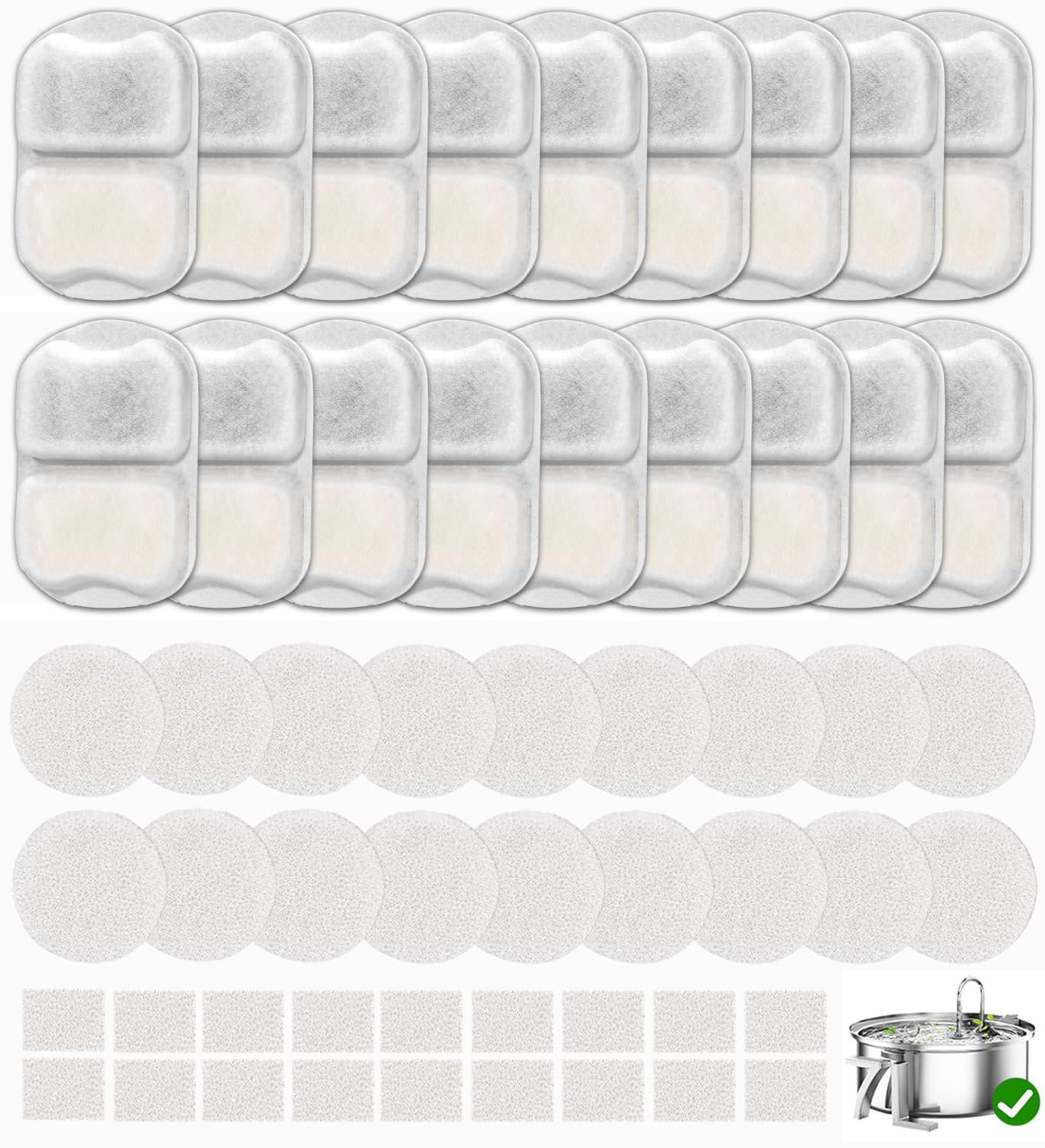 Filtro OUPUSES para bebedero Oneisall 7L mejora la calidad del agua para mascotas.