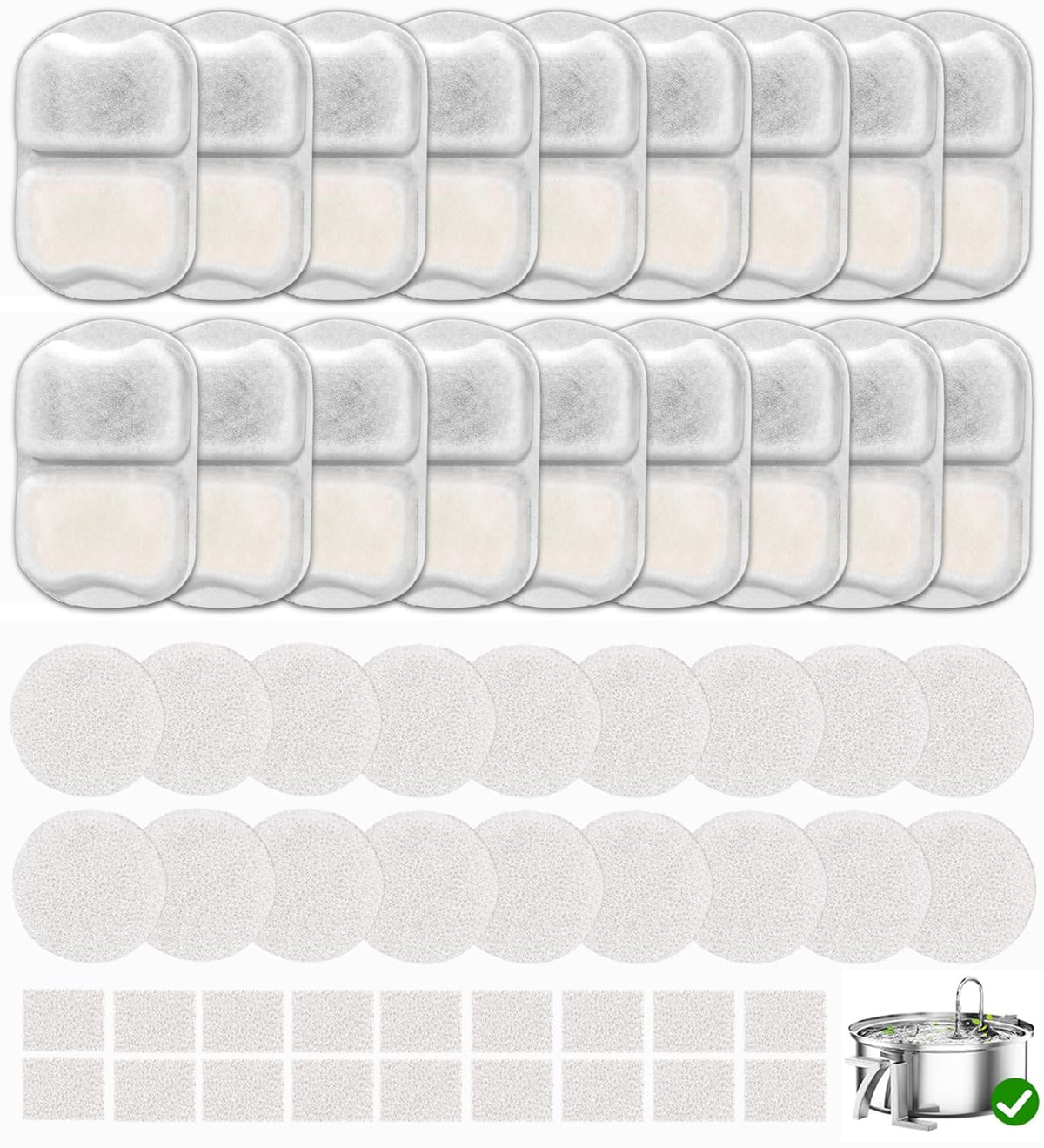 Filtro OUPUSES para bebedero Oneisall 7L mejora la calidad del agua para mascotas.