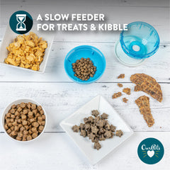 Our Pets IQ Treat Ball: bola de 4 pulgadas para perros grandes que promueve movimiento y recompensa