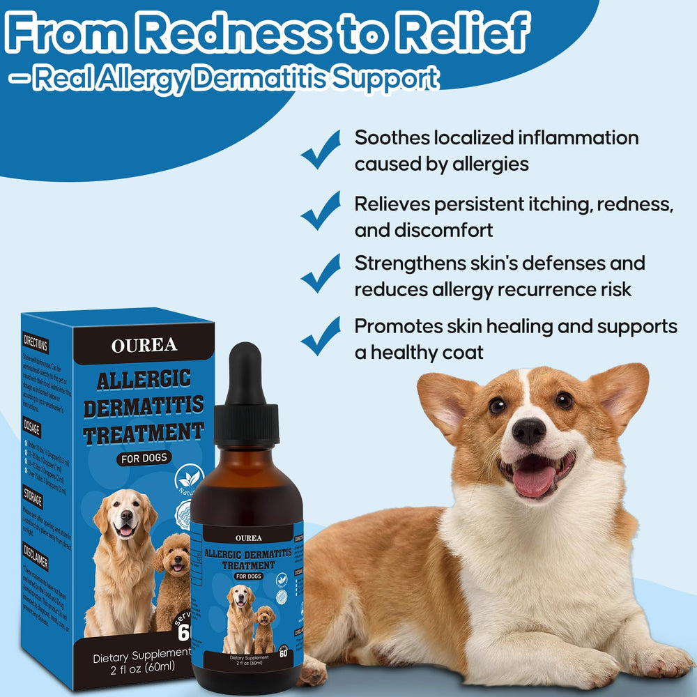 Ourea: gotero para administración diaria, control de dosis en dermatitis canina.