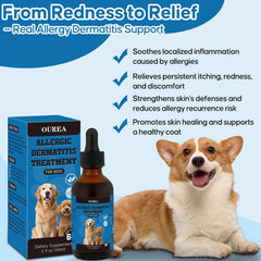 Ourea: gotero para administración diaria, control de dosis en dermatitis canina.