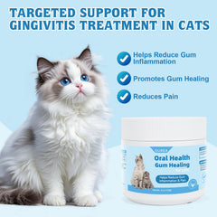 Zinc gluconato y probióticos en Ourea para equilibrar la boca del gato.