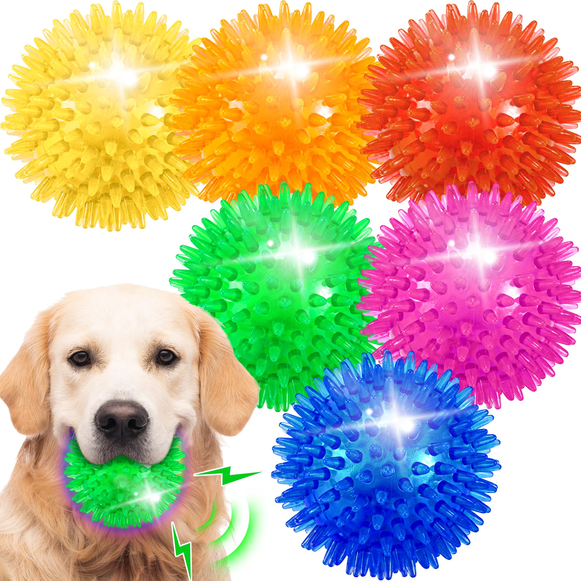 Bola Ousiya con luz parpadeante para juego nocturno seguro