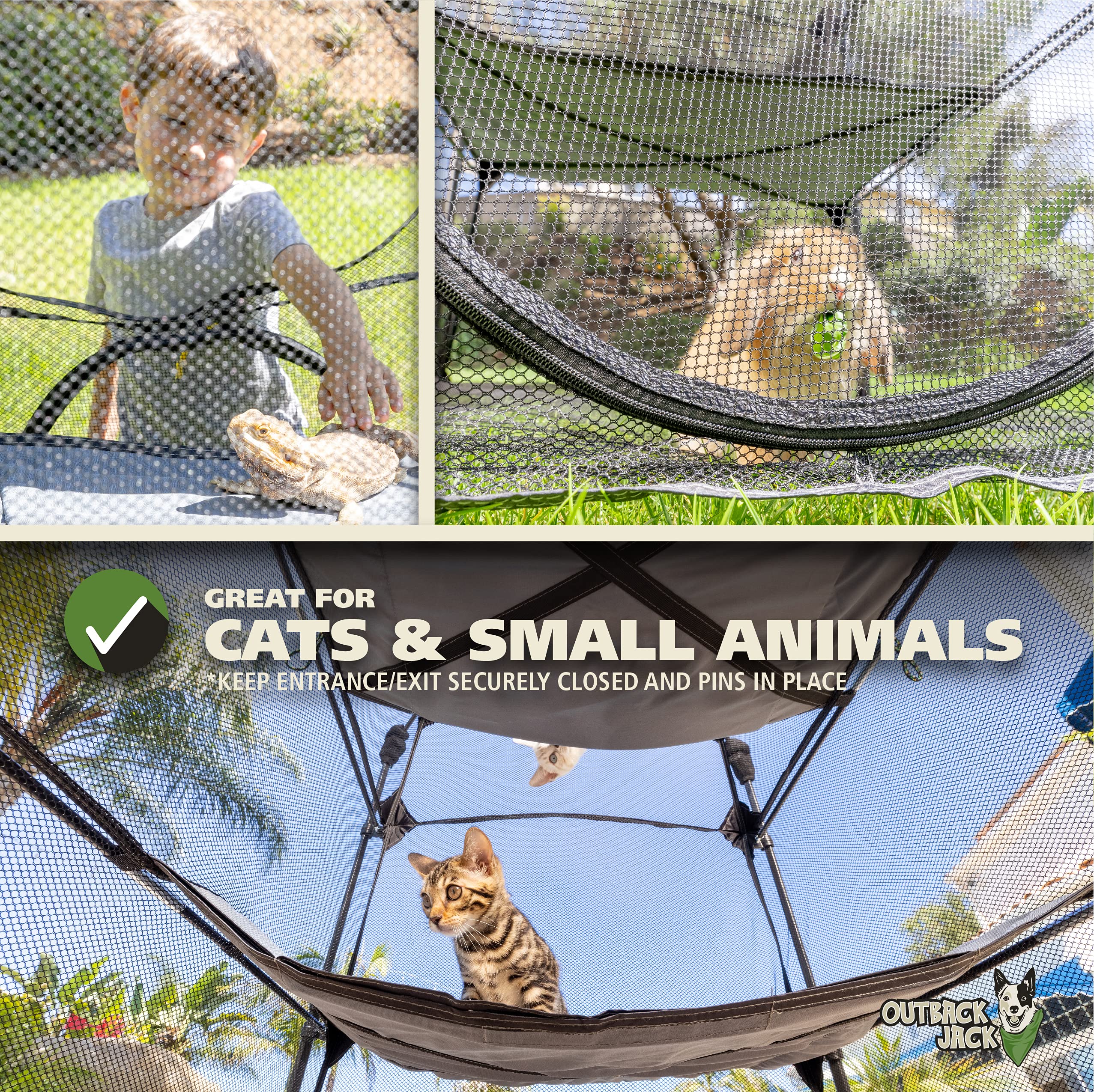 Outback Jack Catio: costuras reforzadas para mayor durabilidad y seguridad.