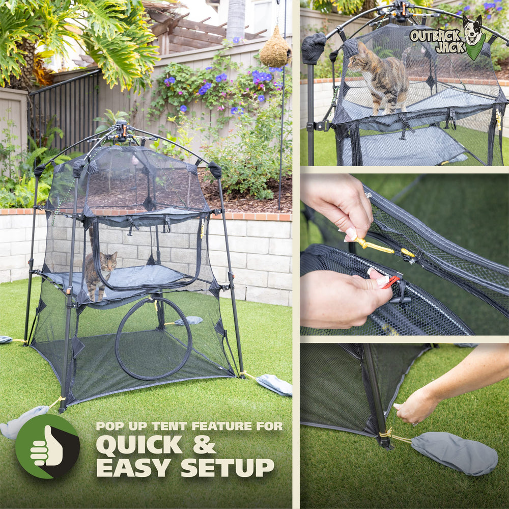Outback Jack Catio: uso en interiores para gatitos con su propio espacio.