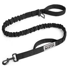 OutdoorMaster Correa Bungee para Perros, vista frontal, absorbe impactos para paseos más suaves.
