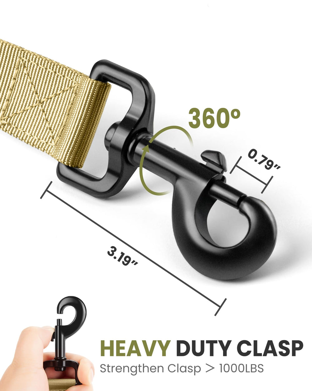 OutdoorMaster correa con nylon resistente para uso diario y larga duración