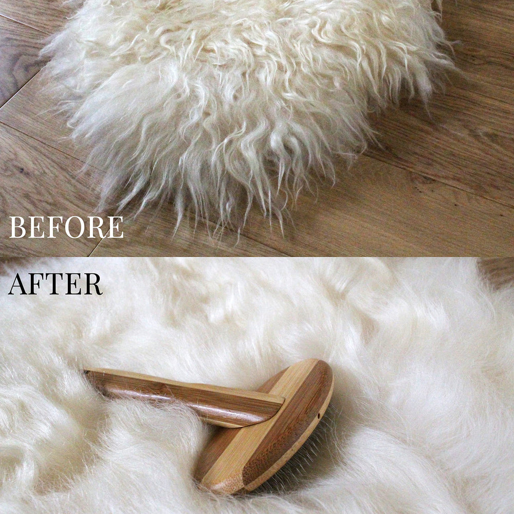 Outlavish cepillo macramé sherpa mantiene fibras limpias y esponjosas