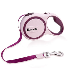 OUTnWILD correa retractil 16ft rosa para perros pequeños y medianos.