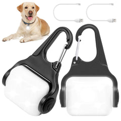 Outopest luz para collar de perro con clip para caminatas nocturnas seguras.