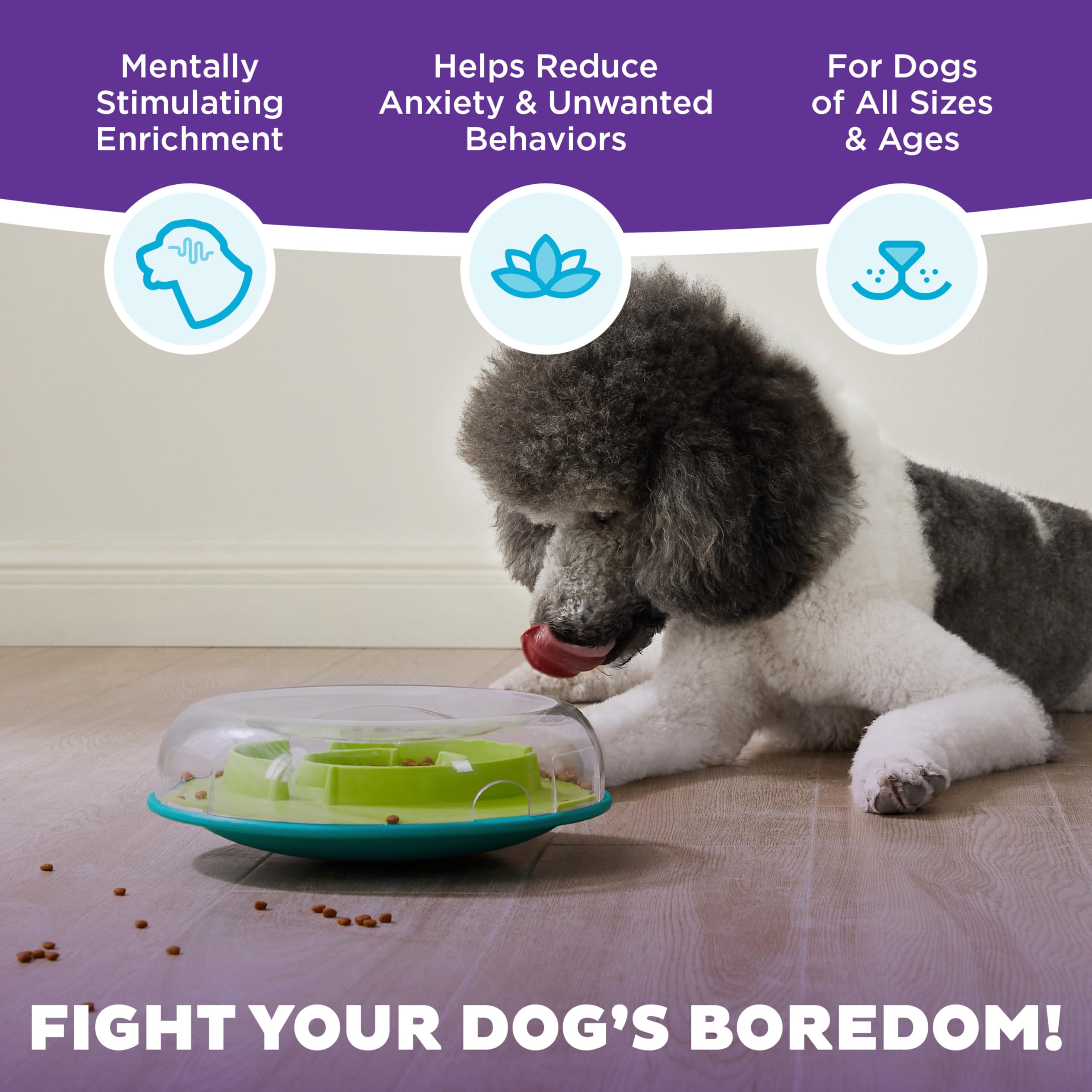 Outward Hound Wobble Bowl laberinto interno para reto mental suave