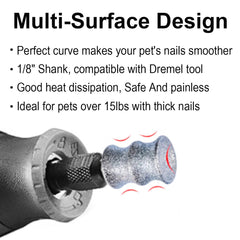 OVATAVO acople-lijado-para-unas, compatible con Dremel para cuidado seguro.