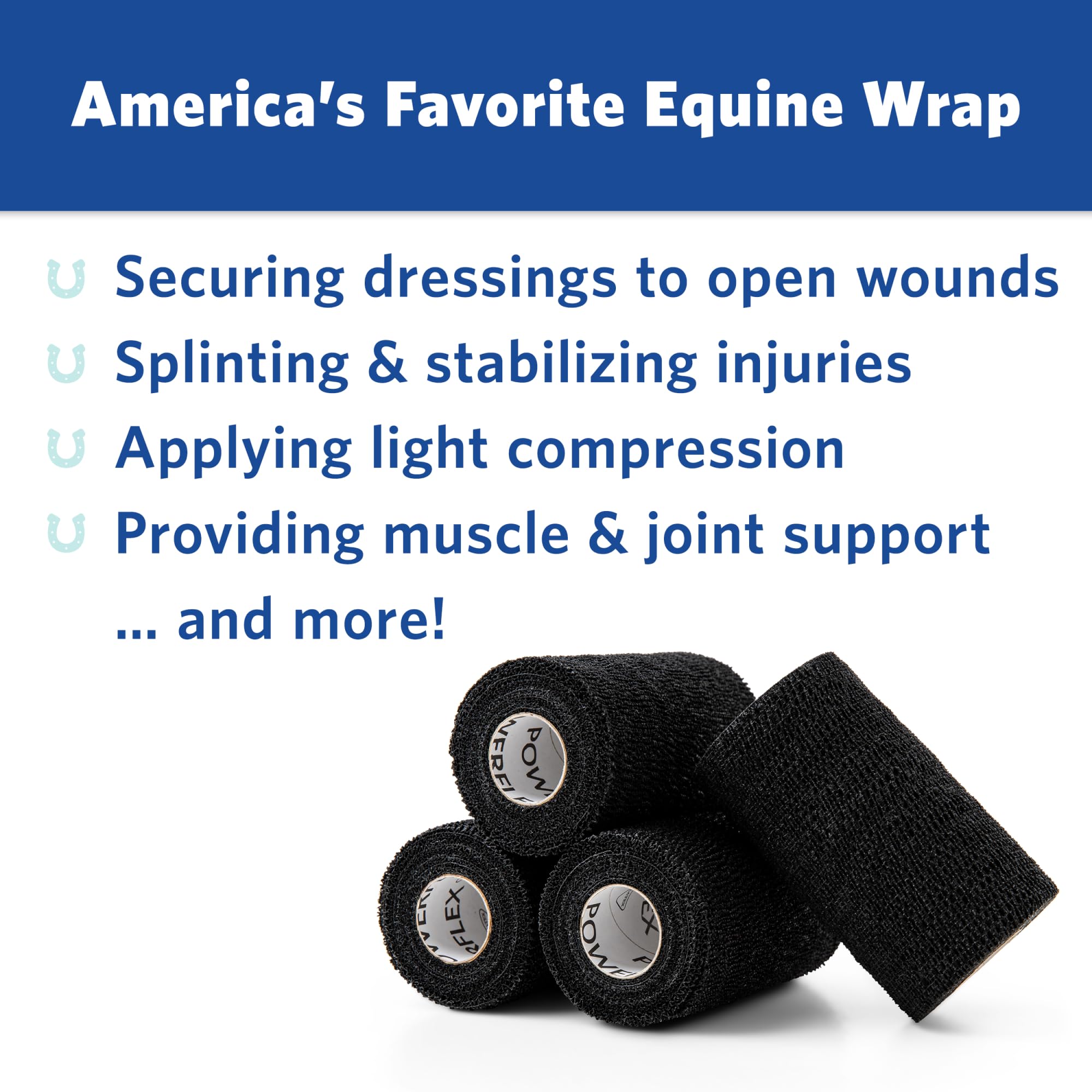 OVIK Health PowerFlex Equine: tejido resistente al sudor para uso diario.