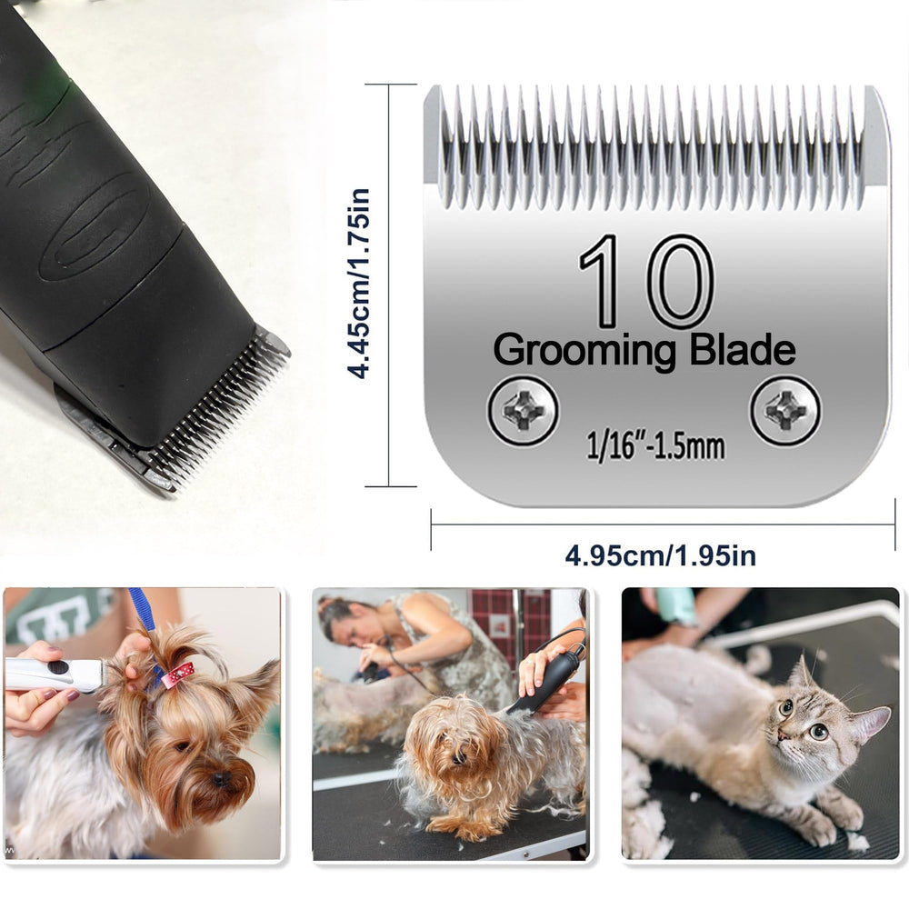 Corte tamaño 10 (1-5 mm) para áreas difíciles como patas y cara.