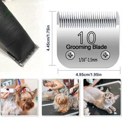 Corte tamaño 10 (1-5 mm) para áreas difíciles como patas y cara.