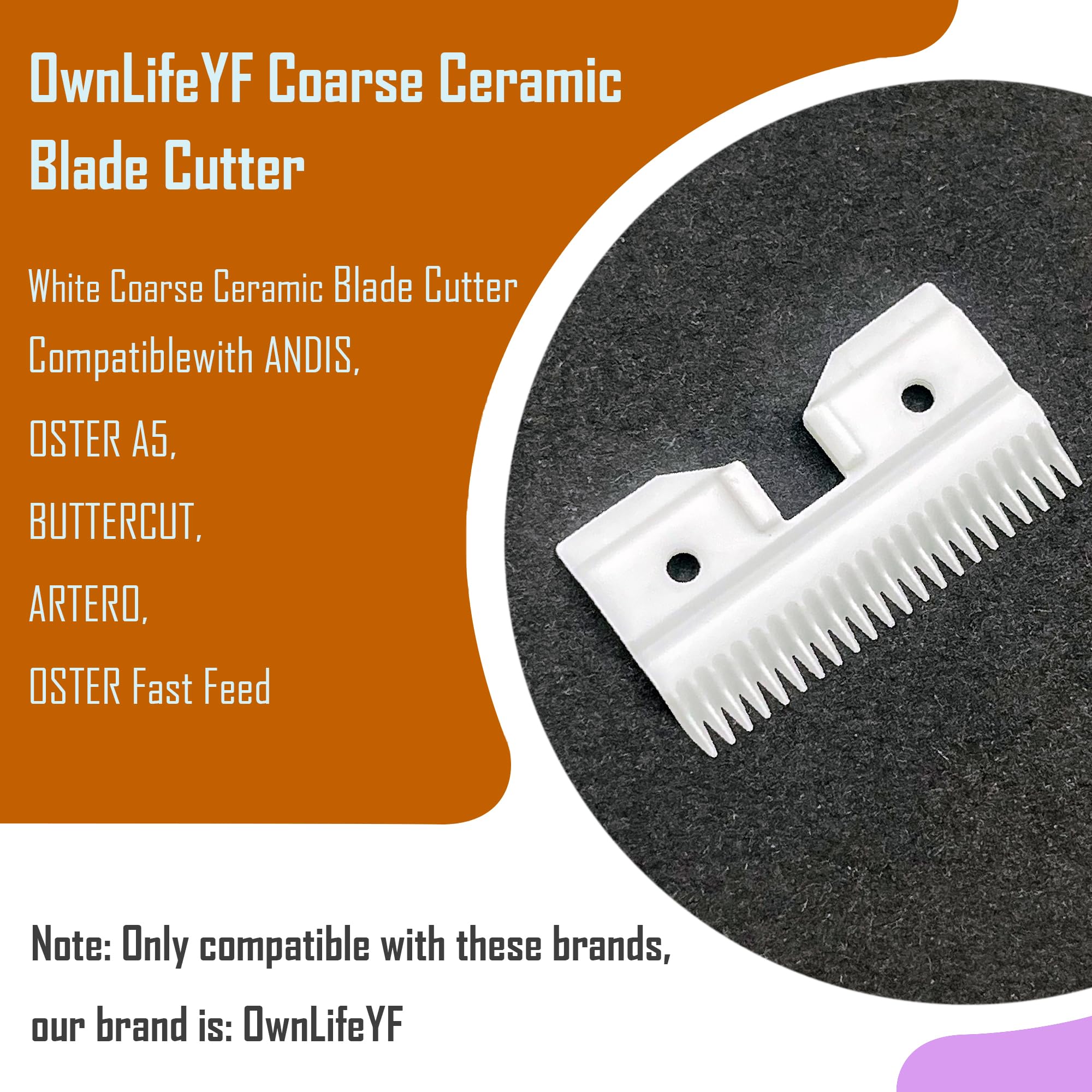 Cuchilla cerámica OwnLifeYF compatible con Oster A5 para rendimiento estable