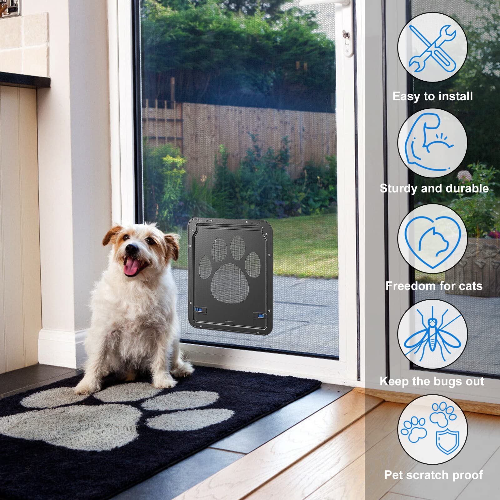 Ownpets adaptabilidad a puertas de malla para hogares modernos.