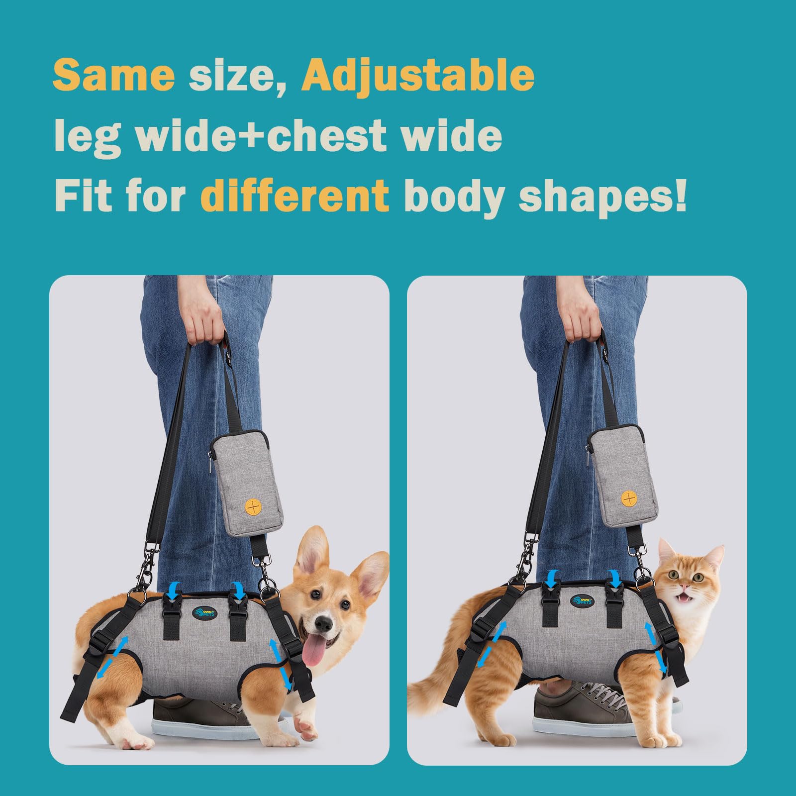 Ownpets espacio abdominal amplio para machos, evita interferir la micción