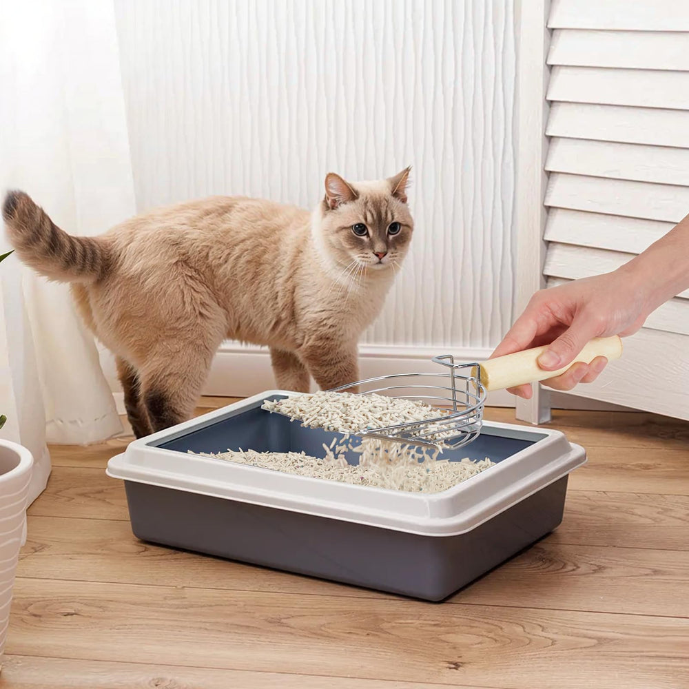 Ownpets pala-arena-gato-comodidad-mango: mango cómodo mejora la experiencia de limpieza.
