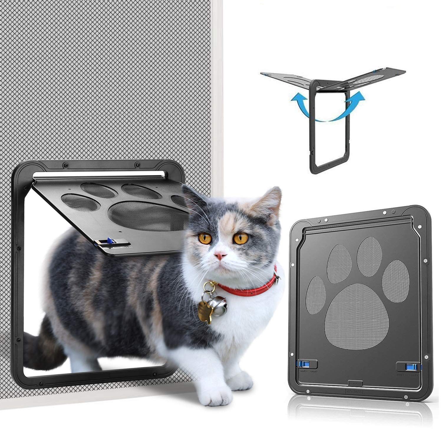Ownpets puerta de malla para mascotas interna 8x10, ideal para perros y gatos pequeños.