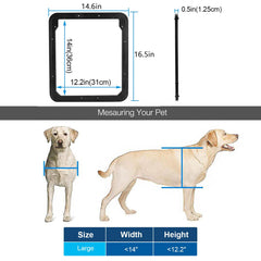 Ownpets puerta pantalla interior 12x14, compatible con perros y gatos de varios tamaños.