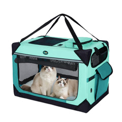 Ownpets transportín para dos gatos con espacio amplio para viajar.
