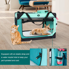 Ownpets transportín con cuatro ventanas de malla para buena ventilación.