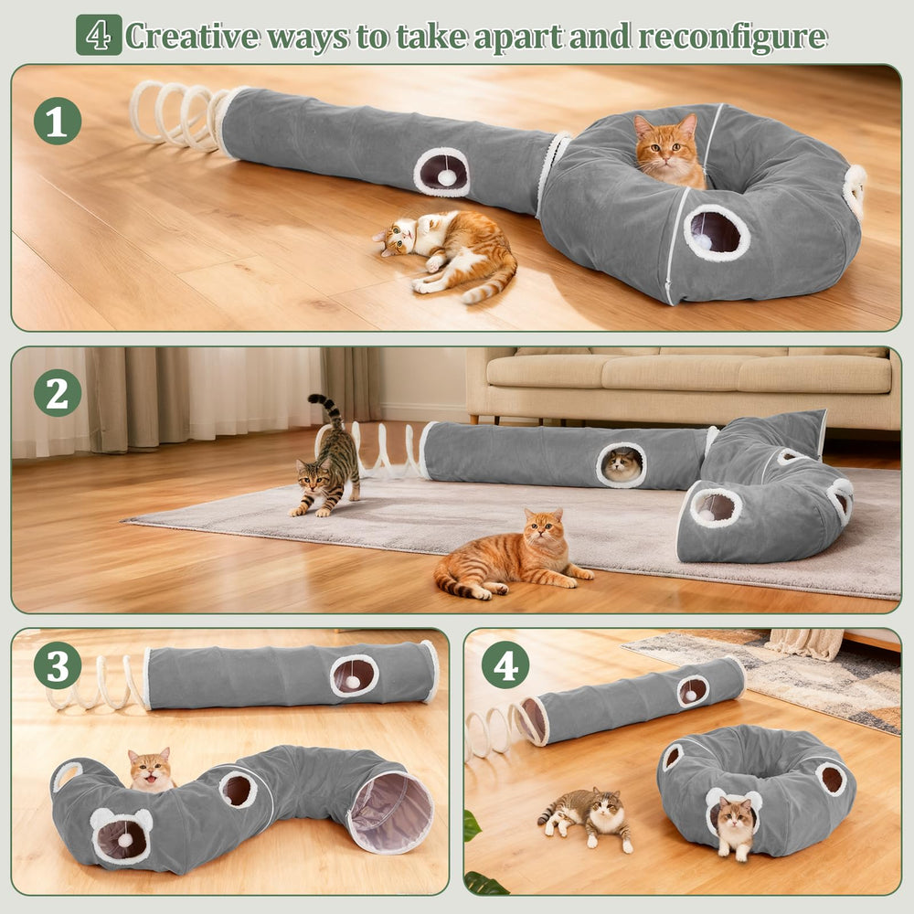 Ownpets tunel gato juguete espiral para exploración y ejercicio.