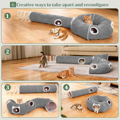 Ownpets tunel gato juguete espiral para exploración y ejercicio.