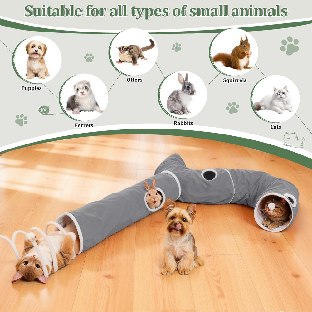 Ownpets tunel gato para apartamento pequeño cabe en sala con facilidad.