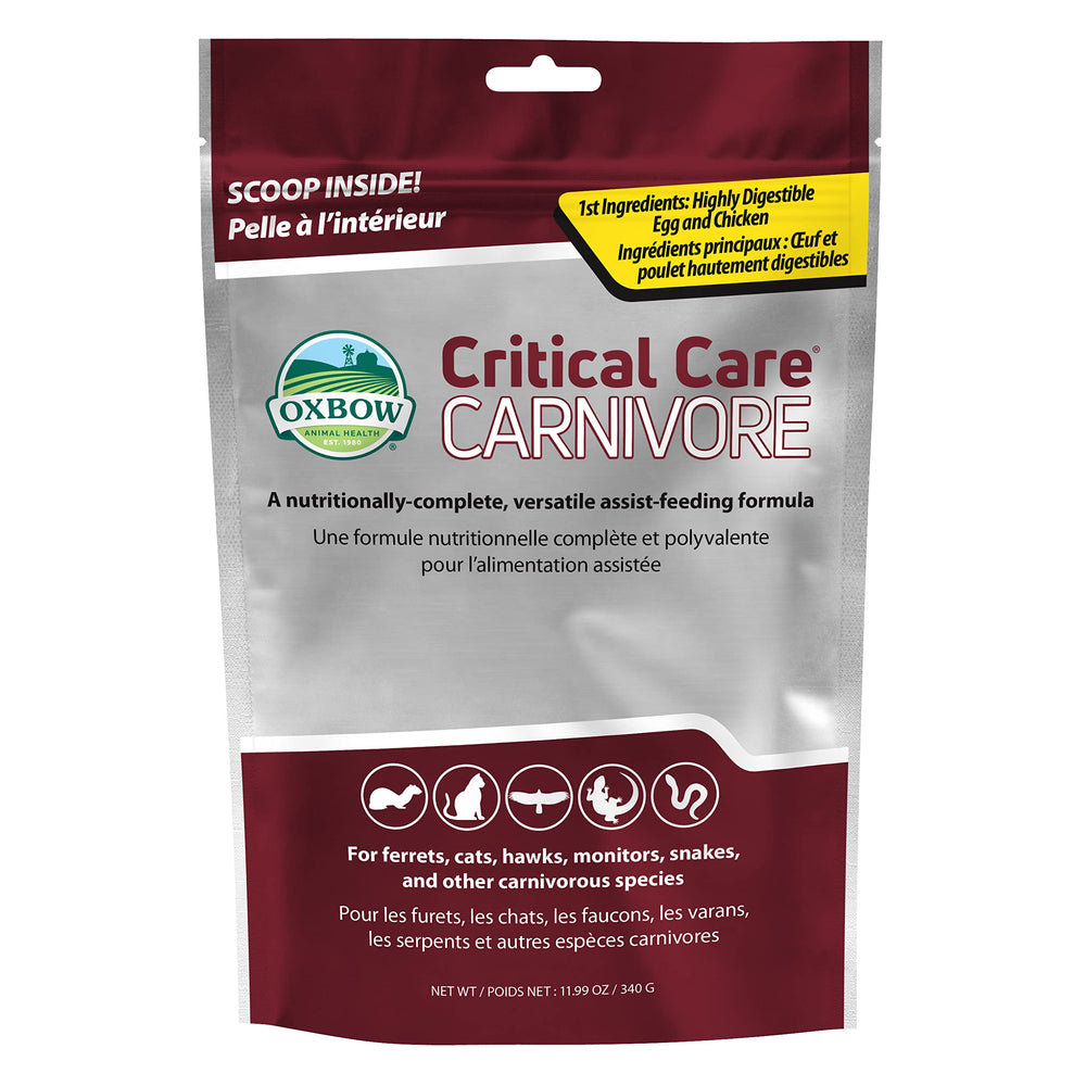 Oxbow Carnivore Care en bolsa de 340 g para recuperación de gatos y hurones.