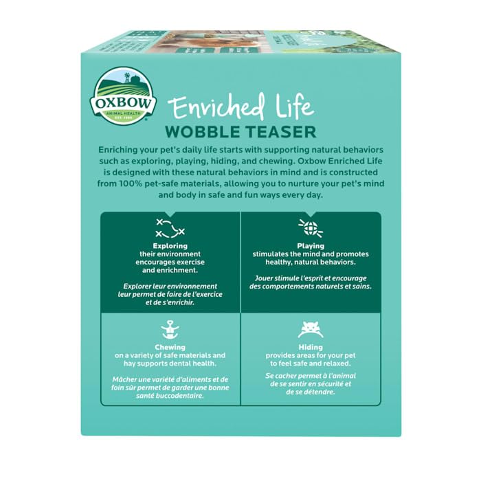 Oxbow Enriched Life Wobble Teaser, apertura ajustable: control de porciones durante la comida