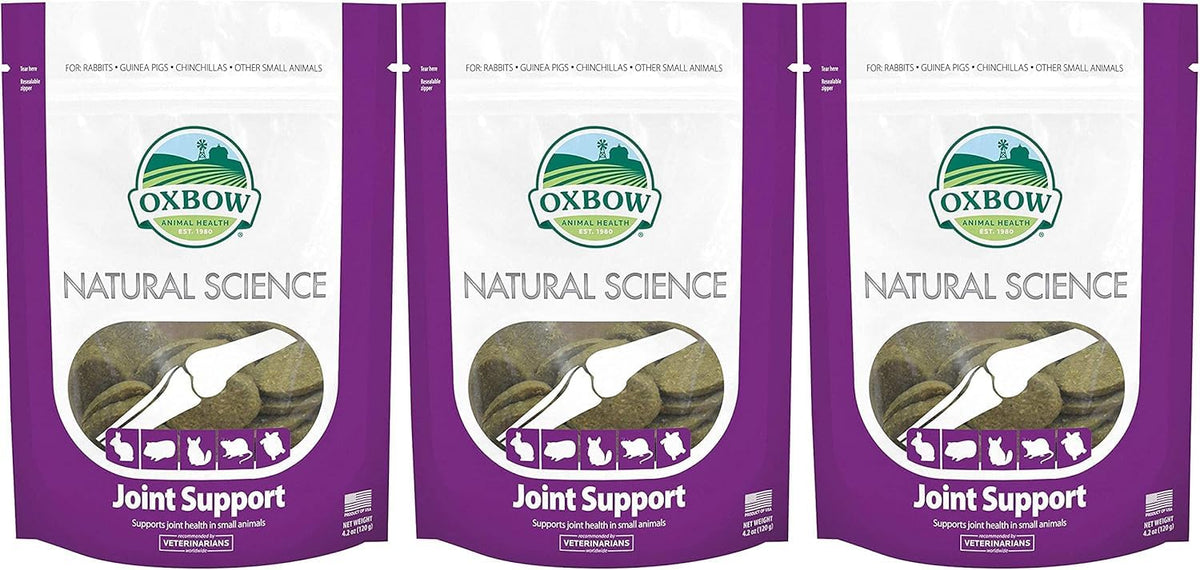 Oxbow galletas de apoyo articular para mascotas pequeñas, ayuda a mantener articulaciones flexibles.