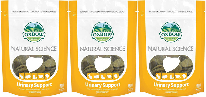 Oxbow galletas de apoyo urinario para mascotas pequeñas en empaque tres-pack, fomentan la salud urinaria