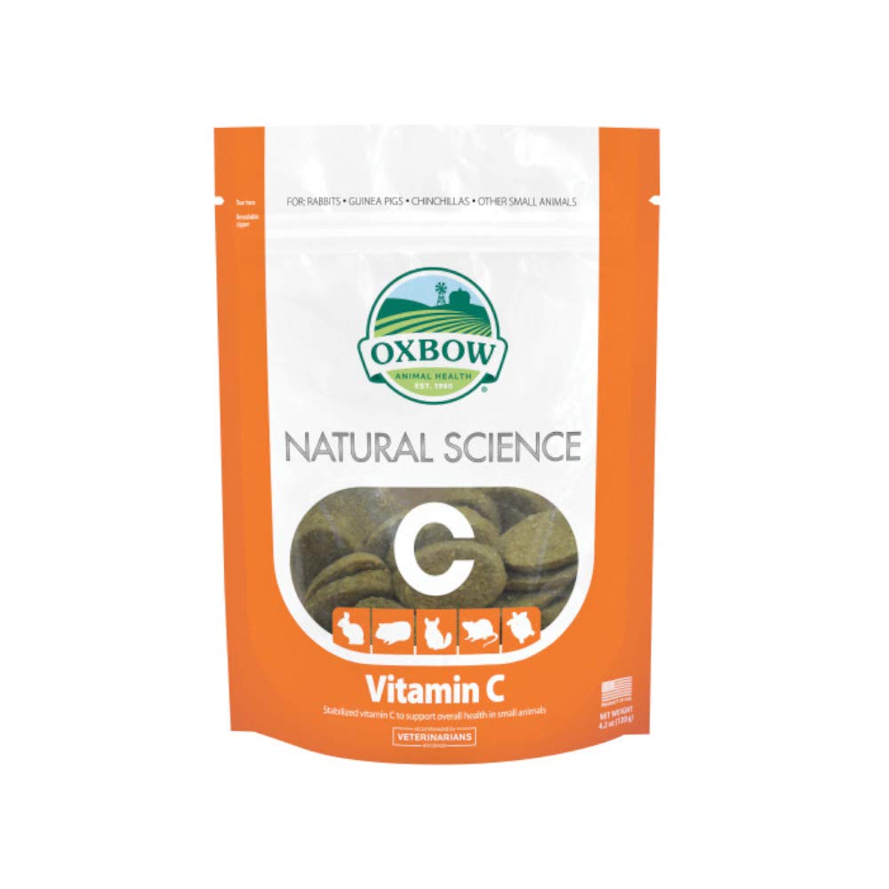 Oxbow Vitamina C para mascotas pequeñas, dosis diaria para una rutina saludable.